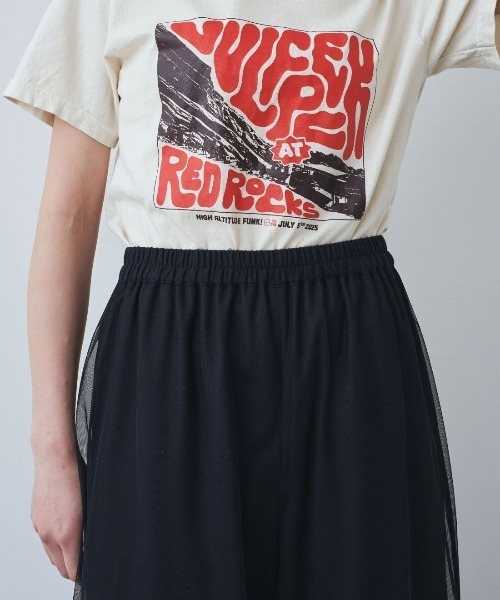 mensha!(メンシャ)の「mensha! ガーゼでドレスアップ! チュールレイヤードワイドパンツ(その他パンツ・レディース・レッド系その他/ブラック・LL/L/M/3L)」の14枚目の写真
