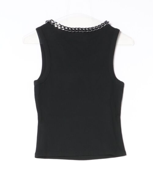 ALLSAINTS（オールセインツ）の「LUCY SLEEVELESS SLIM FIT RIBBED TANK TOP | LUCY ノースリーブ スリム フィット リブ タンクトップ（タンクトップ・レディース・ブラック・XS/S/M）」の9枚目の写真