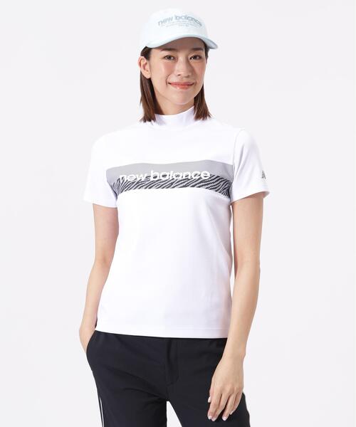 New Balance Golf(ニューバランスゴルフ)の「半袖 モックネック プルオーバー (WOMENS)(Tシャツ/カットソー・レディース・ブラック/ホワイト/ベージュ系その他・SMALL/MEDIUM/LARGE)」の2枚目の写真
