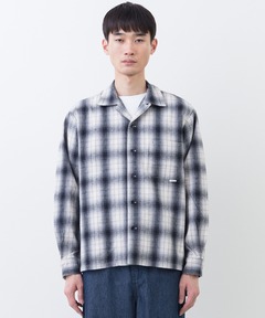 【UNION HERCULES MADE】オープンカラーフランネルシャツ