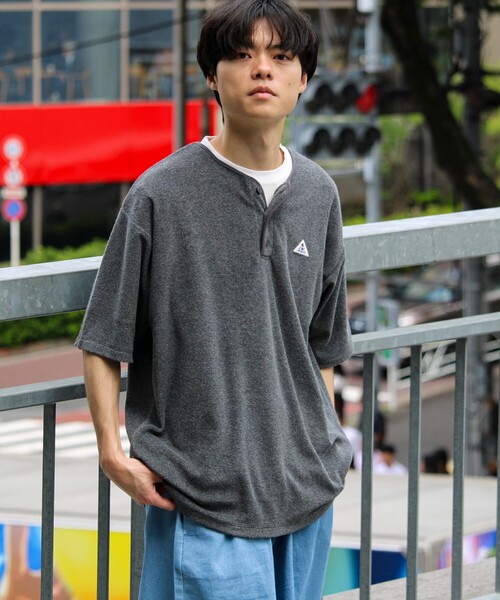 GEVACO(ゲバコ)の「【GEVACO/ゲバコ】パイルヘンリーネックTシャツ(Tシャツ/カットソー・メンズ・チャコールグレー/ネイビー/オリーブ・M/L)」の15枚目の写真