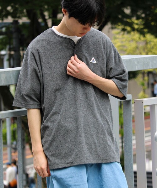 GEVACO(ゲバコ)の「【GEVACO/ゲバコ】パイルヘンリーネックTシャツ(Tシャツ/カットソー・メンズ・チャコールグレー/ネイビー/オリーブ・M/L)」の17枚目の写真