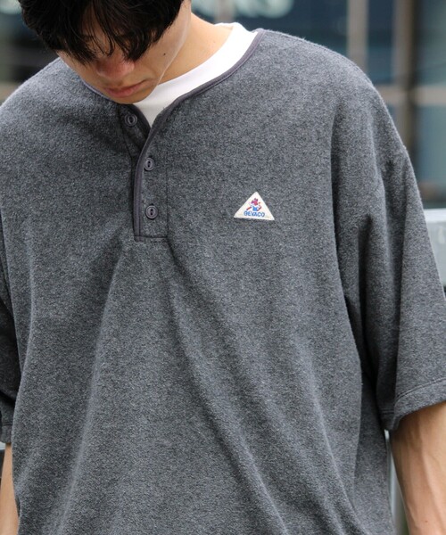 GEVACO(ゲバコ)の「【GEVACO/ゲバコ】パイルヘンリーネックTシャツ(Tシャツ/カットソー・メンズ・チャコールグレー/ネイビー/オリーブ・M/L)」の18枚目の写真
