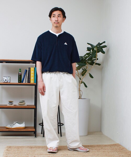 GEVACO(ゲバコ)の「【GEVACO/ゲバコ】パイルヘンリーネックTシャツ(Tシャツ/カットソー・メンズ・チャコールグレー/ネイビー/オリーブ・M/L)」の20枚目の写真