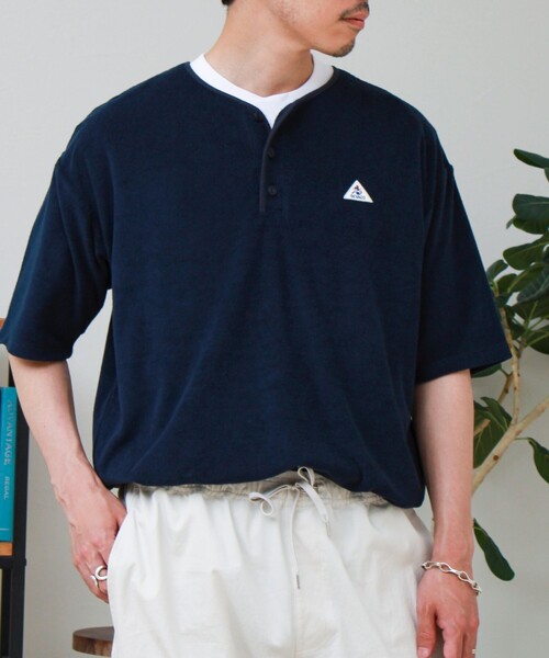 GEVACO(ゲバコ)の「【GEVACO/ゲバコ】パイルヘンリーネックTシャツ(Tシャツ/カットソー・メンズ・チャコールグレー/ネイビー/オリーブ・M/L)」の21枚目の写真