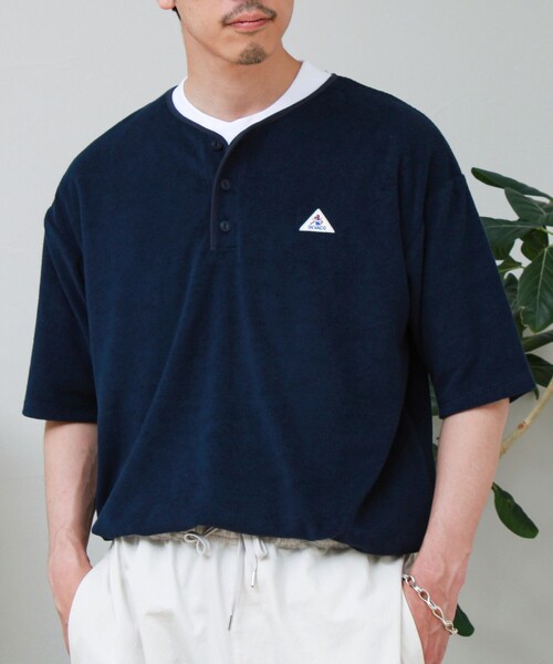 GEVACO(ゲバコ)の「【GEVACO/ゲバコ】パイルヘンリーネックTシャツ(Tシャツ/カットソー・メンズ・チャコールグレー/ネイビー/オリーブ・M/L)」の22枚目の写真