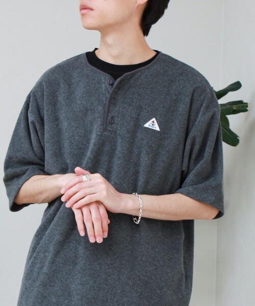 GEVACO(ゲバコ)の「【GEVACO/ゲバコ】パイルヘンリーネックTシャツ(Tシャツ/カットソー・メンズ・チャコールグレー/ネイビー/オリーブ・M/L)」の11枚目の写真