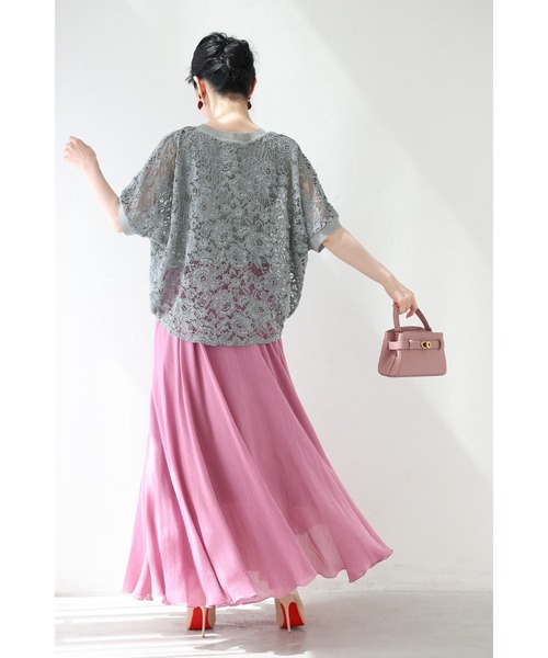 cawaii（カワイイ）の「体型カバーが叶う リブ×レース トップス（シャツ/ブラウス・レディース・グレー/ベージュ・FREE）」の19枚目の写真