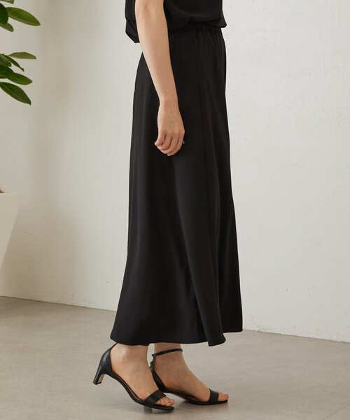 BEARDSLEY（ビアズリー）の「ストレッチジョーゼットバイヤススカート【セットアップ】（スカート・レディース・ブラック/ネイビー・0/1）」の5枚目の写真