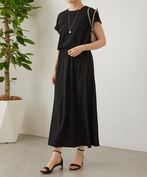 BEARDSLEY（ビアズリー）の「ストレッチジョーゼットバイヤススカート【セットアップ】（スカート・レディース・ブラック/ネイビー・0/1）」の8枚目の写真