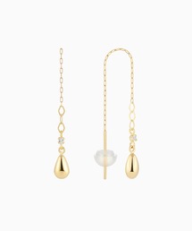 大人気月甲ピアスに18金が登場｜K18YG ムーンピアス 5×10（ピアス（両
