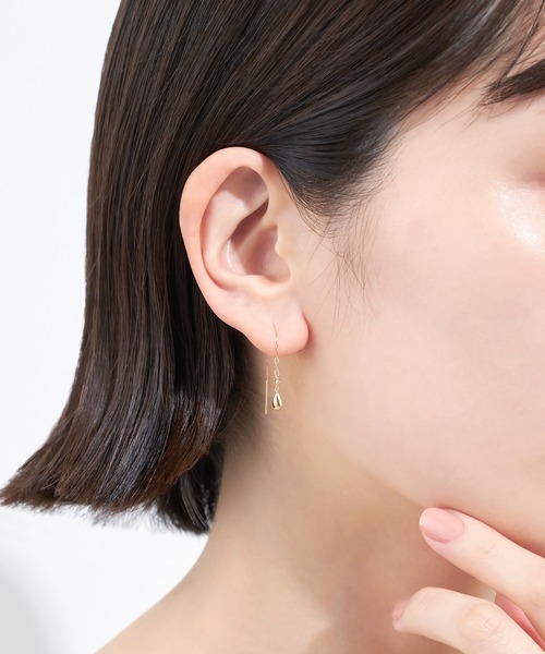 festaria bijou SOPHIA(フェスタリアビジュソフィア)の「K10YG ホワイトトパーズ ピアス(ピアス(両耳用)・レディース・イエローゴールド・ONE SIZE)」の3枚目の写真