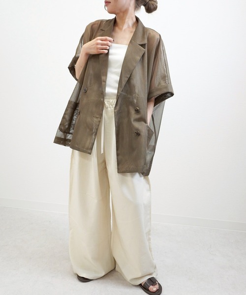 gossara(ゴサラ)の「【抜け感ボトム】タックワイドイージーパンツ(その他パンツ・レディース・ブラック/ベージュ・FREE)」の14枚目の写真