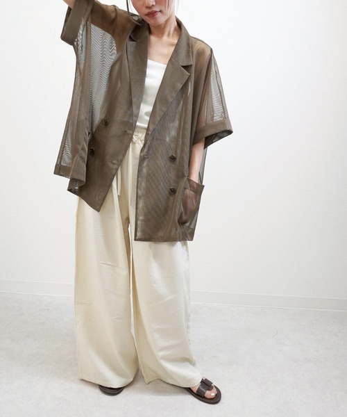 gossara(ゴサラ)の「【抜け感ボトム】タックワイドイージーパンツ(その他パンツ・レディース・ブラック/ベージュ・FREE)」の15枚目の写真