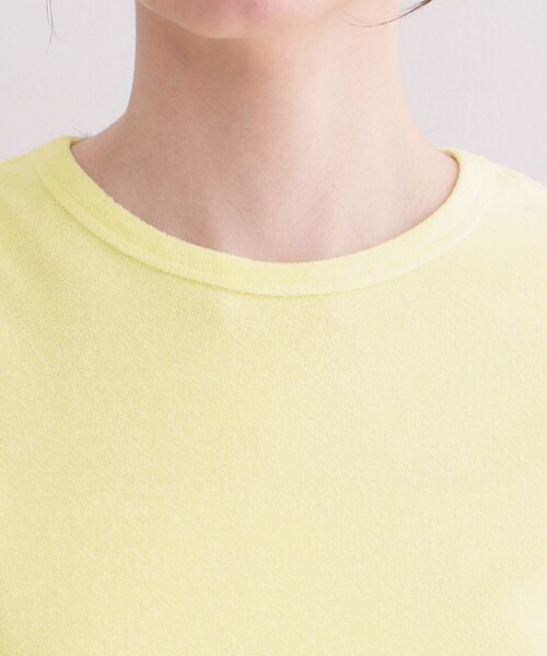 OPAQUE.CLIP(オペークドットクリップ)の「ベーシックパイルTシャツ【洗濯機OK】(Tシャツ/カットソー・レディース・ライトイエロー系/チャコールグレー・00)」の5枚目の写真