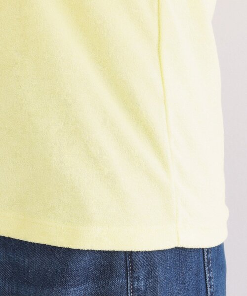 OPAQUE.CLIP(オペークドットクリップ)の「ベーシックパイルTシャツ【洗濯機OK】(Tシャツ/カットソー・レディース・ライトイエロー系/チャコールグレー・00)」の3枚目の写真