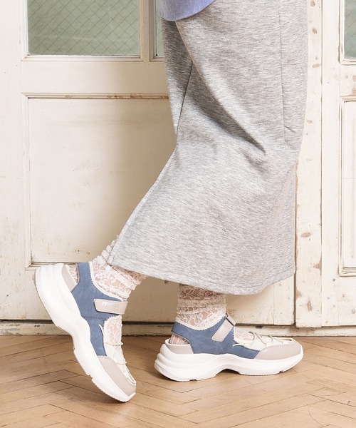 moz(モズ)の「【MOZ LAGOM】モズ 厚底スニーカーサンダル 5cmソール 軽量メッシュ スポサン(歩きやすい/ベルクロ/屈曲性)(サンダル・レディース・その他12/ブラック/オレンジ系その他・S/M/L/LL)」の18枚目の写真