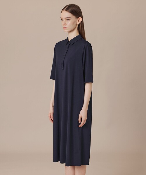 MACKINTOSH LONDON（マッキントッシュ ロンドン）の「【WEB・一部店舗限定】プレーティング天竺ワンピース（ワンピース・レディース・グリーン系その他6/ネイビー・38）」の5枚目の写真
