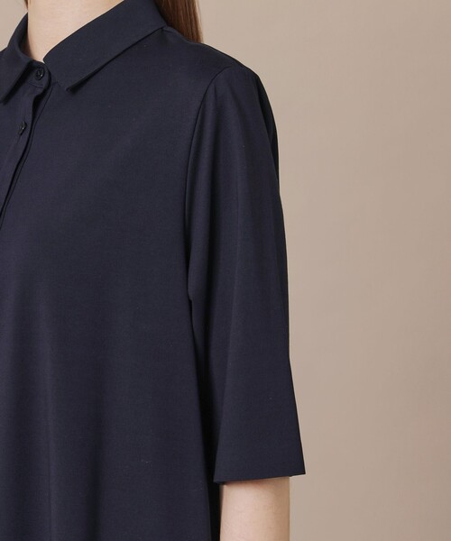 MACKINTOSH LONDON（マッキントッシュ ロンドン）の「【WEB・一部店舗限定】プレーティング天竺ワンピース（ワンピース・レディース・グリーン系その他6/ネイビー・38）」の7枚目の写真