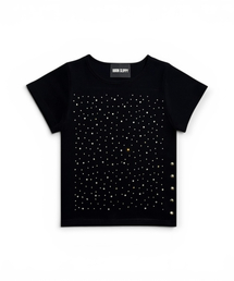 Galaxy Stud Snap Top (Black)