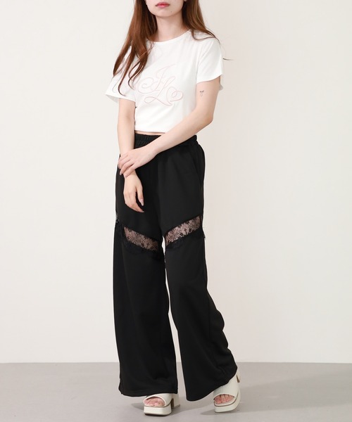laulea(ラウレア)の「laulea裏毛*レース切替ワイドパンツ(スウェットパンツ・レディース・グレー/ライトグレー/ダークグレー/ブラック・M)」の20枚目の写真