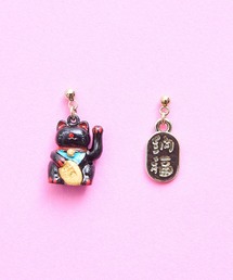 gargle ガーグル：和･JAPANシリーズ　招き猫　招財納福　ピアス