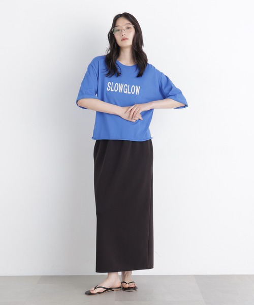 NAVYNAVY（ネイビーネイビー）の「【サマー・ライフパフォーマンス向上】３機能搭載！遮熱ロゴニットTシャツ（ニット/セーター・レディース・ブラウン系その他/ブルー系その他2・ﾌﾘ-）」の9枚目の写真