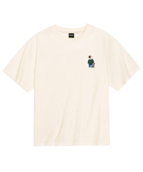 OKSTAR(オクスター)の「クールコットンオーバーサイズミニミカジュアルブロドック刺繍半袖Tシャツ(Tシャツ/カットソー・レディース・クリーム/ブラック/ホワイト/ダークグリーン・MEDIUM/LARGE/SMALL/XX-LARGE/X-LARGE)」の8枚目の写真
