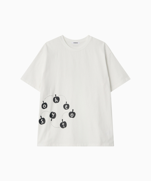 OHESHIO(オヘシオ)の「MINI APPLE LOGO OVERFIT T-SHIRT, WHITE(Tシャツ/カットソー・レディース・その他・FREE)」の7枚目の写真