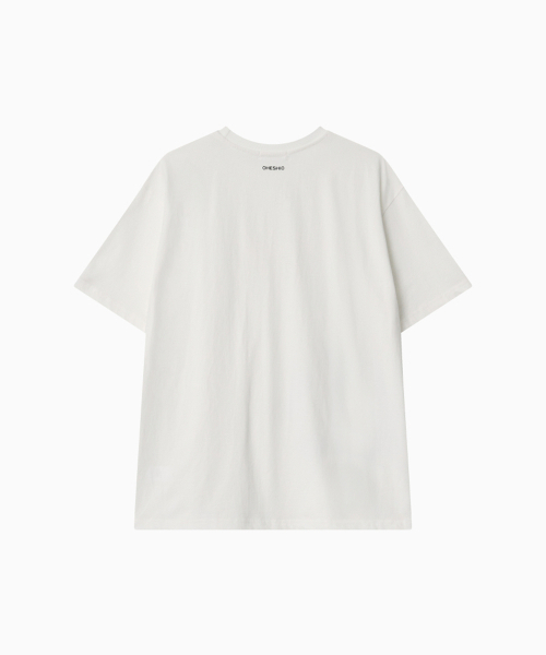 OHESHIO(オヘシオ)の「MINI APPLE LOGO OVERFIT T-SHIRT, WHITE(Tシャツ/カットソー・レディース・その他・FREE)」の8枚目の写真