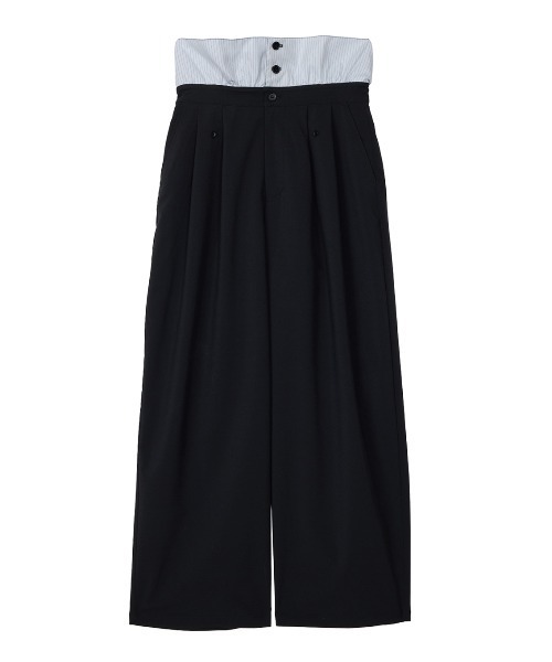 ELCHELE(エルチェレ)の「TURN BACK WAIST PANTS(スラックス・レディース・アイボリー/ブラック・36/38)」の9枚目の写真