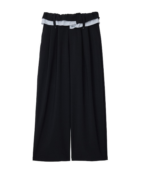 ELCHELE(エルチェレ)の「TURN BACK WAIST PANTS(スラックス・レディース・アイボリー/ブラック・36/38)」の7枚目の写真