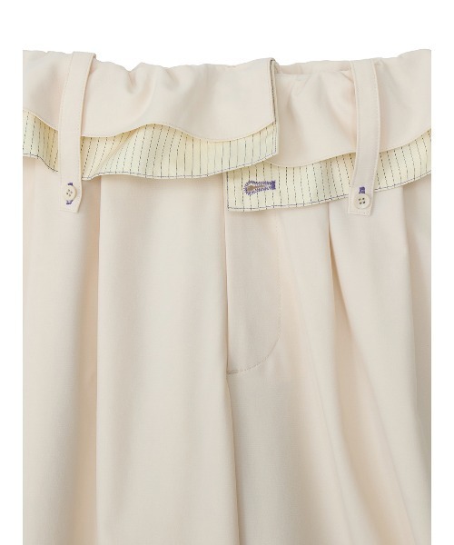 ELCHELE(エルチェレ)の「TURN BACK WAIST PANTS(スラックス・レディース・アイボリー/ブラック・36/38)」の12枚目の写真