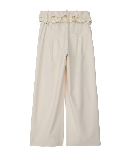 ELCHELE(エルチェレ)の「TURN BACK WAIST PANTS(スラックス・レディース・アイボリー/ブラック・36/38)」の11枚目の写真