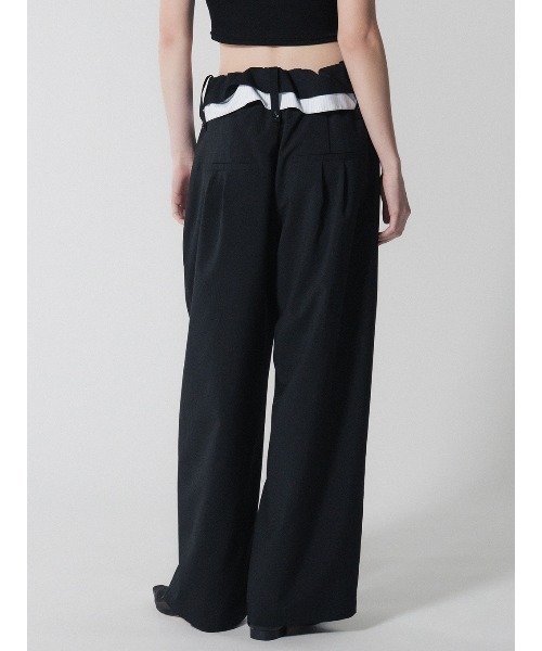ELCHELE(エルチェレ)の「TURN BACK WAIST PANTS(スラックス・レディース・アイボリー/ブラック・36/38)」の17枚目の写真