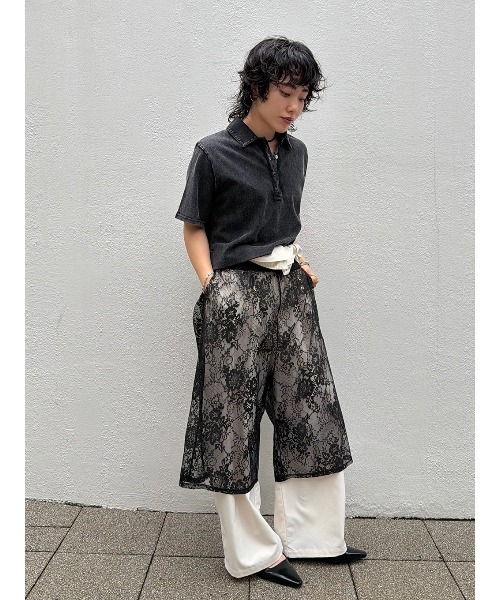 ELCHELE(エルチェレ)の「TURN BACK WAIST PANTS(スラックス・レディース・アイボリー/ブラック・36/38)」の20枚目の写真