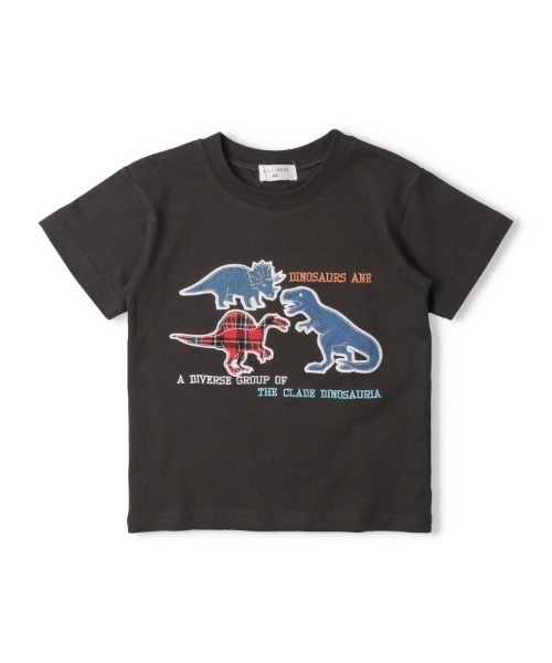 Will Mery(ウイルメリィ)の「【WEB限定】恐竜デザイン半袖Tシャツ(Tシャツ/カットソー・キッズ・ブラック/オフホワイト・120/100/110/90/80/130)」の1枚目の写真