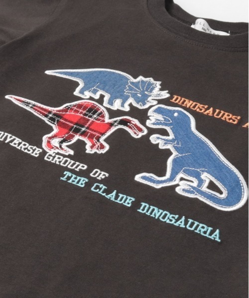 Will Mery(ウイルメリィ)の「【WEB限定】恐竜デザイン半袖Tシャツ(Tシャツ/カットソー・キッズ・ブラック/オフホワイト・120/100/110/90/80/130)」の4枚目の写真