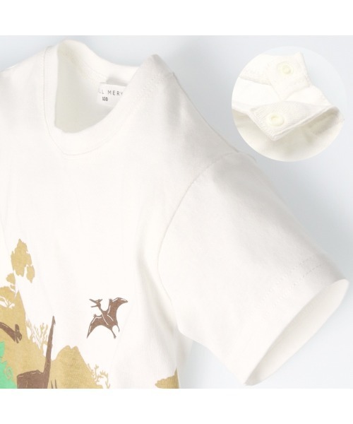 Will Mery(ウイルメリィ)の「【WEB限定】恐竜デザイン半袖Tシャツ(Tシャツ/カットソー・キッズ・ブラック/オフホワイト・120/100/110/90/80/130)」の6枚目の写真
