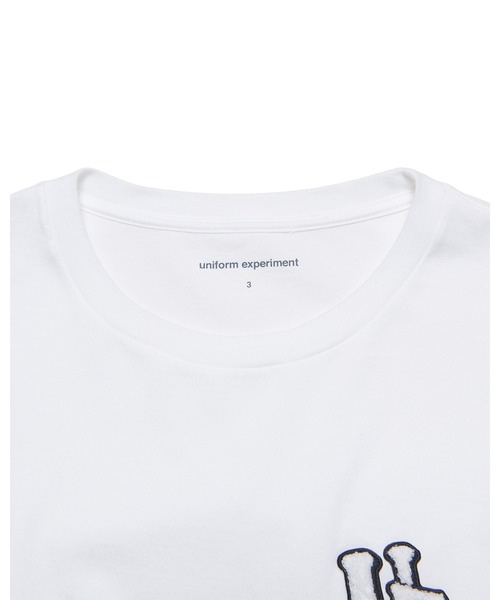 uniform experiment(ユニフォームエクスペリメント)の「UE WAPPEN TEE(Tシャツ/カットソー・メンズ・ホワイト/ブラック/ブルー・1/2/3/4/5)」の16枚目の写真