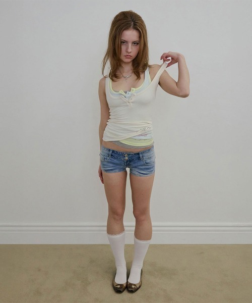 SCULPTOR(スカルプター)の「Miss Grumpy Button-Up Top(キャミソール・レディース・アイボリー/レモンイエロー/ブルー・LARGE/MEDIUM/SMALL)」の8枚目の写真