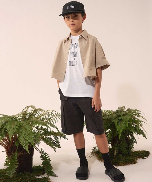 MM6 Maison Margiela（ｴﾑｴﾑｼｯｸｽ ﾒｿﾞﾝ ﾏﾙｼﾞｪﾗ）の「MM6 Maison Margiela(エムエムシックス メゾン マルジェラ)Kids & Junior シャツ（シャツ/ブラウス・キッズ・ベージュ・14Y）」の2枚目の写真