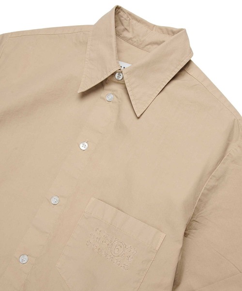 MM6 Maison Margiela（ｴﾑｴﾑｼｯｸｽ ﾒｿﾞﾝ ﾏﾙｼﾞｪﾗ）の「MM6 Maison Margiela(エムエムシックス メゾン マルジェラ)Kids & Junior シャツ（シャツ/ブラウス・キッズ・ベージュ・14Y）」の5枚目の写真
