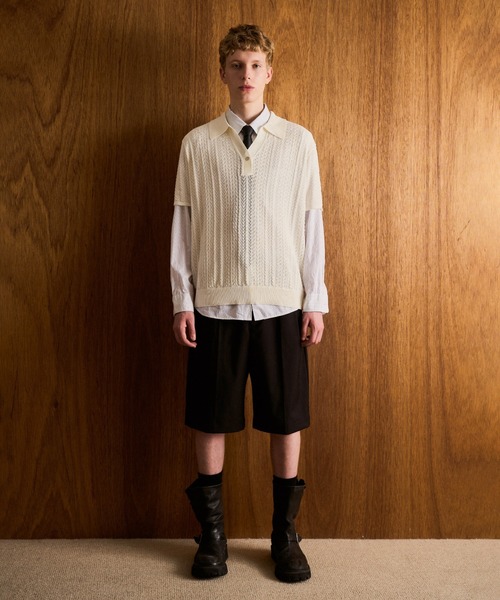 CAMPHOR WOOD（カンファーウッド）の「GURKHA SLACKS HIGH SHORTS / グルカスラックスハイショーツ（スラックス・メンズ・グレー/ブラック・SMALL/LARGE/MEDIUM）」の3枚目の写真