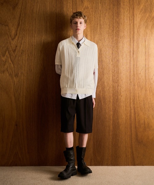 CAMPHOR WOOD（カンファーウッド）の「GURKHA SLACKS HIGH SHORTS / グルカスラックスハイショーツ（スラックス・メンズ・グレー/ブラック・SMALL/LARGE/MEDIUM）」の7枚目の写真