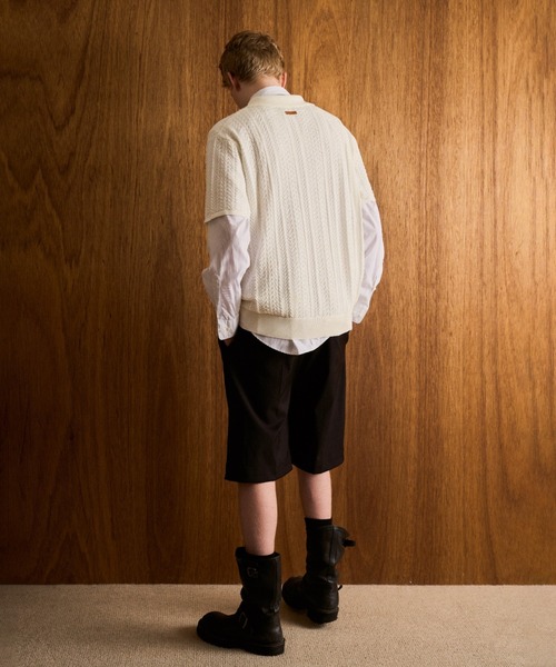 CAMPHOR WOOD（カンファーウッド）の「GURKHA SLACKS HIGH SHORTS / グルカスラックスハイショーツ（スラックス・メンズ・グレー/ブラック・SMALL/LARGE/MEDIUM）」の5枚目の写真