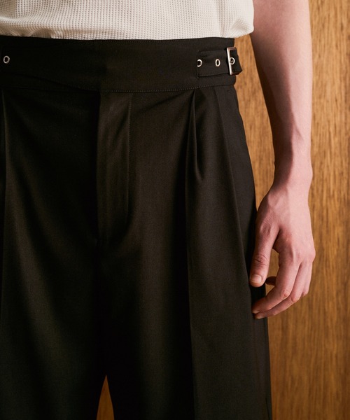 CAMPHOR WOOD（カンファーウッド）の「GURKHA SLACKS HIGH SHORTS / グルカスラックスハイショーツ（スラックス・メンズ・グレー/ブラック・SMALL/LARGE/MEDIUM）」の20枚目の写真