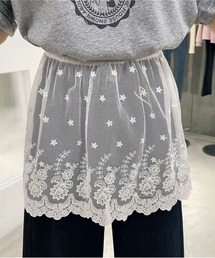 シアー レース レイヤード チュールスカート