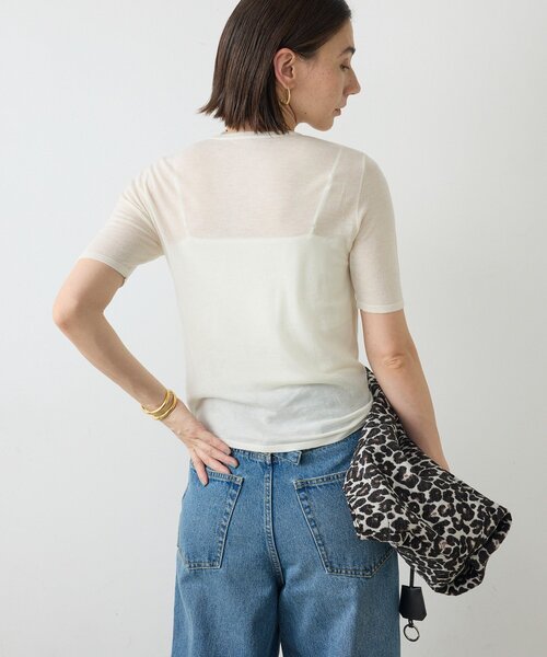 GALLARDAGALANTE(ガリャルダガランテ)の「GニットTee(ニット/セーター・レディース・ベージュ/イエロー/チャコールグレー/オフホワイト・FREE)」の8枚目の写真