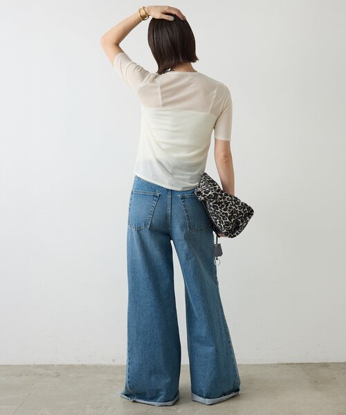 GALLARDAGALANTE(ガリャルダガランテ)の「GニットTee(ニット/セーター・レディース・ベージュ/イエロー/チャコールグレー/オフホワイト・FREE)」の11枚目の写真